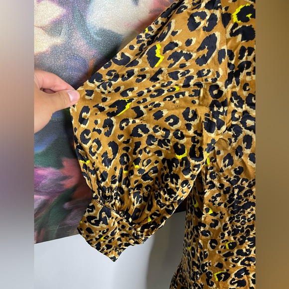 Hunter Bell womens leopard print tunic dress 100% silk size Xs luxury designer - Picture 3 of 12